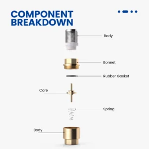 BRASS SWING CHECK VALVE SPRING with FILTER - Image 3
