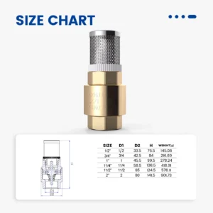 BRASS SWING CHECK VALVE SPRING with FILTER - Image 4