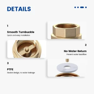 Brass Swing Spring Check Valve - Image 3