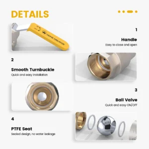 GAS BALL VALVE, FULL FLOW, FEMALE-FEMALE - Image 4