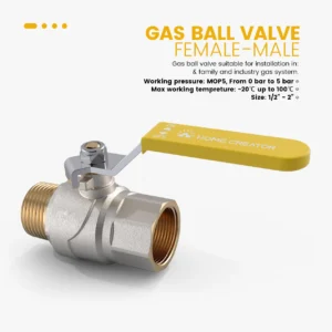 GAS BALL VALVE, FULL FLOW, FEMALE-MALE - Image 2