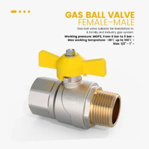 GAS BALL VALVE, FULL FLOW, FEMALE-MALE - Image 2