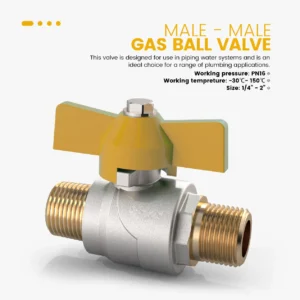 GAS BALL VALVE, MALE-MALE - Image 2
